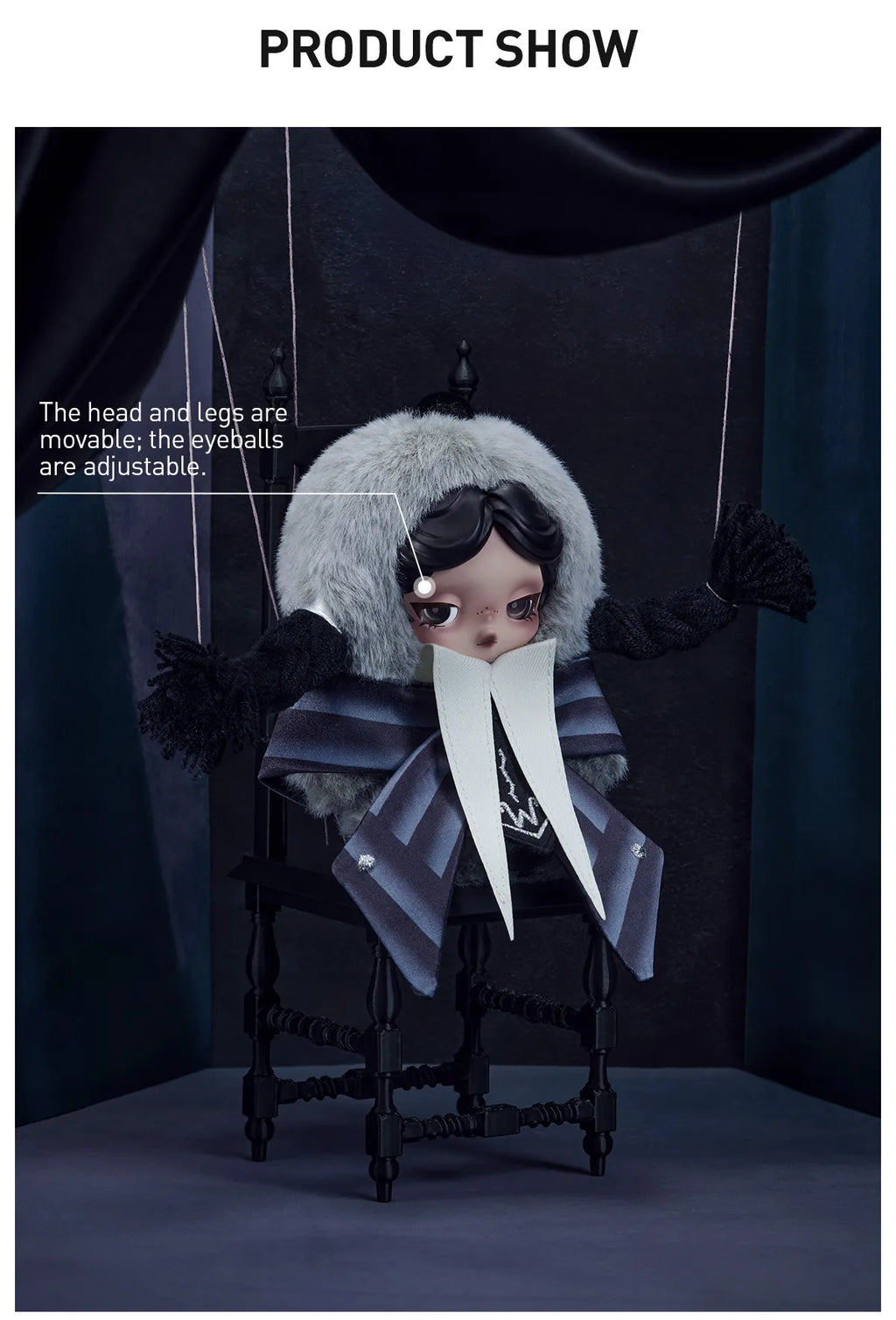 SKULLPANDA × Wednesday Plush (Nevermore Academy Uniform Version)-preorder