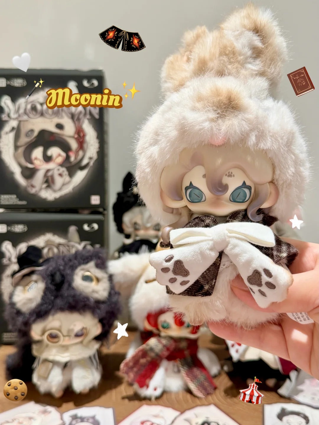 Moonin-The shrouded night series plush pendants